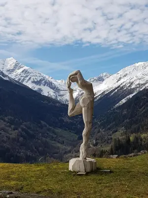 Ein allgemeiner Bergblick oder ein Berglick von der Ferienwohnung aus