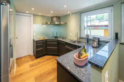 Küche/Küchenzeile in der Unterkunft Haus Cervino - luxury apartment