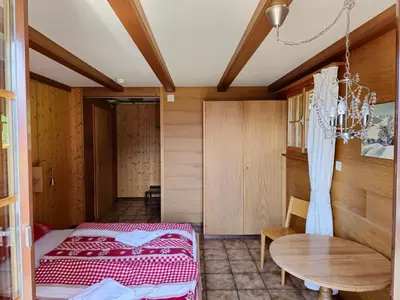 Ein Bett oder Betten in einem Zimmer der Unterkunft Berggasthaus Höchst
