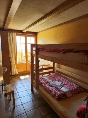 Ein Bett oder Betten in einem Zimmer der Unterkunft Berggasthaus Höchst