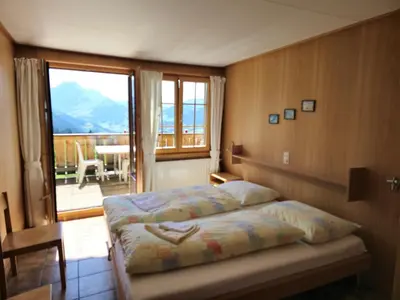 Ein Bett oder Betten in einem Zimmer der Unterkunft Berggasthaus Höchst