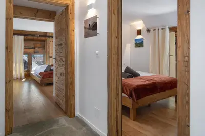 Ein Bett oder Betten in einem Zimmer der Unterkunft Pilanous House - Penthouse suite - Swiss Alps