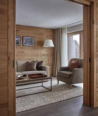 Ein Sitzbereich in der Unterkunft The Capra Saas-Fee