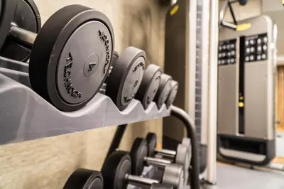 Das Fitnesscenter und/oder die Fitnesseinrichtungen in der Unterkunft The Capra Saas-Fee