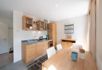 Küche/Küchenzeile in der Unterkunft Chalet Mittaghorn Apt 5