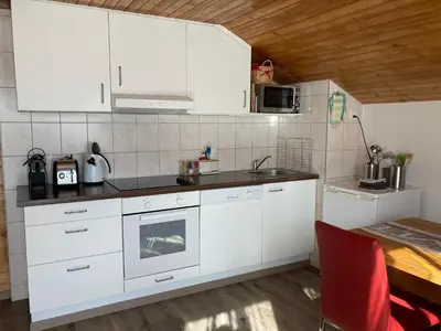 Küche/Küchenzeile in der Unterkunft Haus Dorfblick