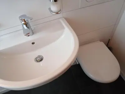 Ein Badezimmer in der Unterkunft Ferienwohnung Gspon Oberwallis
