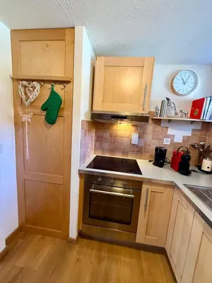 Küche/Küchenzeile in der Unterkunft Chalet Bärgheimet Saas-Fee