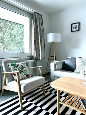 Ein Sitzbereich in der Unterkunft Apartment Snowball, Modern, cosy, Matterhorn views