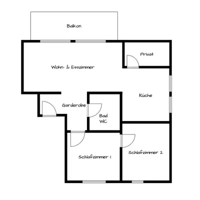 Grundriss der Unterkunft Cresta Loft in Saas-Grund