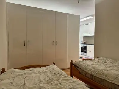 Ein Bett oder Betten in einem Zimmer der Unterkunft Modernes Ferienglück