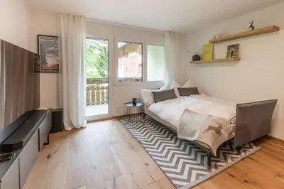 TV/Unterhaltungsangebot in der Unterkunft Stylish Apt by Ski Bus, Train and Village Center