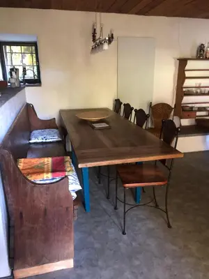 Ein Sitzbereich in der Unterkunft rustico Lele