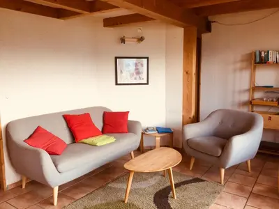 Ein Sitzbereich in der Unterkunft Chalet Lana in sonniger, ruhiger Lage