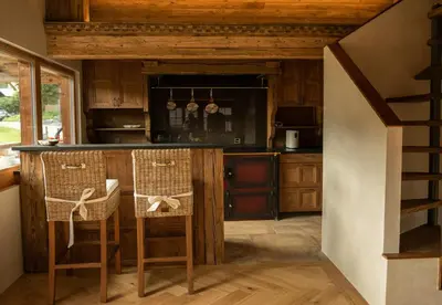 Küche/Küchenzeile in der Unterkunft Modernes Chalet mit Sauna, Whirlpool und Bergblick