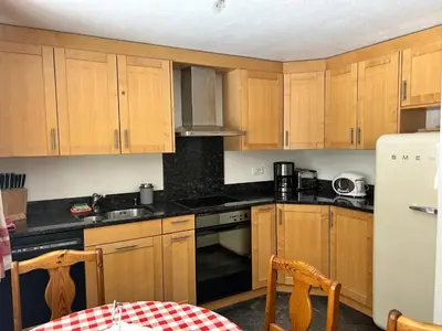 Küche/Küchenzeile in der Unterkunft Chalet Bärli