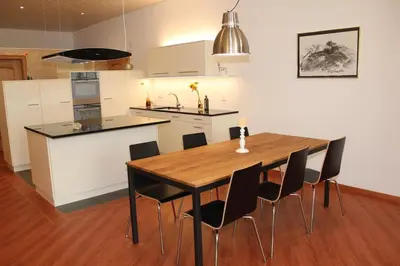 Küche/Küchenzeile in der Unterkunft Toni's Alpine Loft & SPA