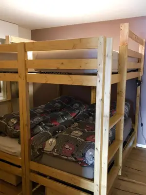 Ein Bett oder Betten in einem Zimmer der Unterkunft Cozy apartment Crans-Montana