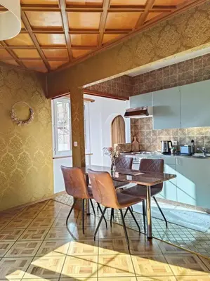 Küche/Küchenzeile in der Unterkunft Casa Jenini - Wohnung im Patrizierhaus neben Schloss Leuk