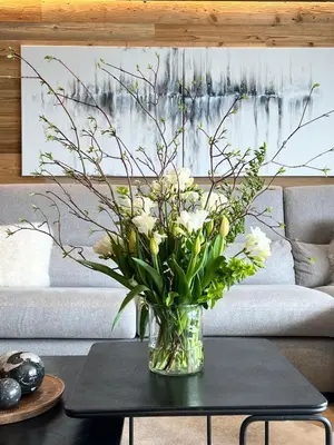 Ein Sitzbereich in der Unterkunft Luxury chalet apartment 4 Valleys