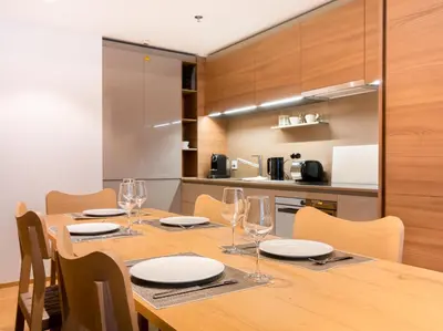 Küche/Küchenzeile in der Unterkunft Gotthard Hotel Apartment