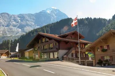 Ein allgemeiner Bergblick oder ein Berglick von der Ferienwohnung aus