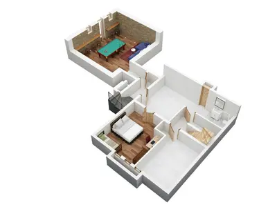 Grundriss der Unterkunft 4BDR Alpine Chalet with Game room and Sunny terrace