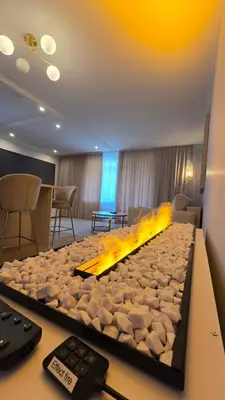Ein Sitzbereich in der Unterkunft Chalet Lakeview