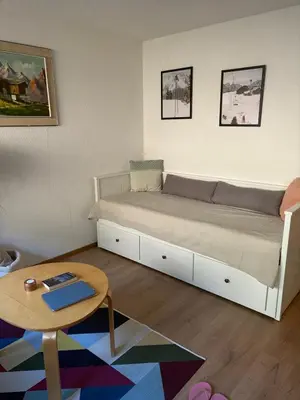 Ein Sitzbereich in der Unterkunft Petit havre de paix!