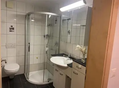 Ein Badezimmer in der Unterkunft Komfortable Wohnung