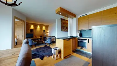 Küche/Küchenzeile in der Unterkunft Superbe appartement rénové avec vue dégagée