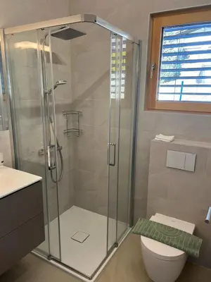 Ein Badezimmer in der Unterkunft Maison Panorama Alpes Suisses & Sauna