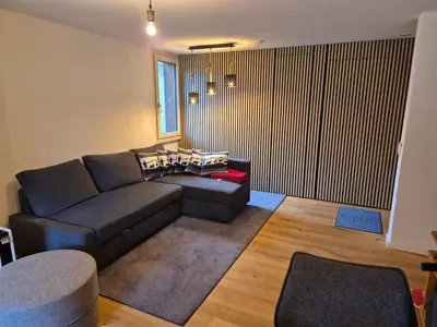 Ein Sitzbereich in der Unterkunft ABO - Boutique Apartment - Chalet Grindelwaldgletscher