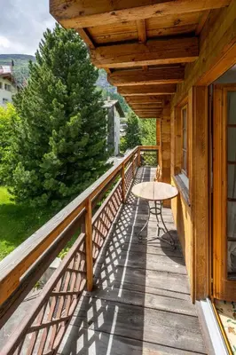 Ein Balkon oder eine Terrasse in der Unterkunft Ferienapartments Chalet Solvay