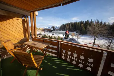 Ein Balkon oder eine Terrasse in der Unterkunft Apartment Corfou