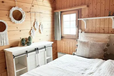 Ein Bett oder Betten in einem Zimmer der Unterkunft Chalet Domino