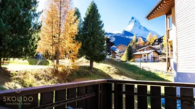 Ein allgemeiner Bergblick oder ein Berglick von der Ferienwohnung aus
