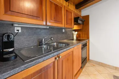 Küche/Küchenzeile in der Unterkunft Appartement moderne au coeur de Nendaz