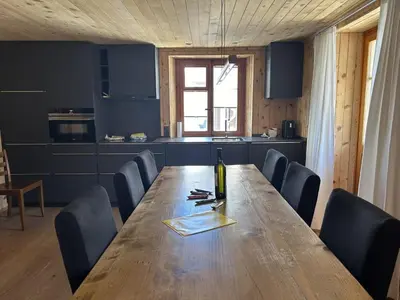Ein Sitzbereich in der Unterkunft Apartment Haus Alpengruss EG by Interhome