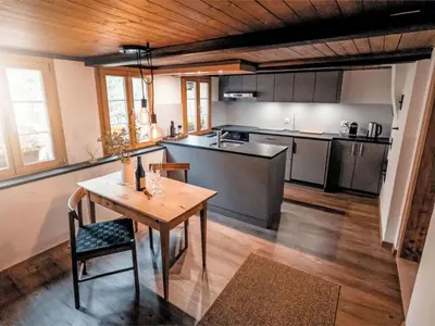 Küche/Küchenzeile in der Unterkunft Apartment Chalet Solegg by Interhome