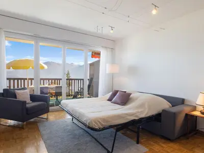 Ein Sitzbereich in der Unterkunft Apartment Marigny Dent-Blanche 25 by Interhome