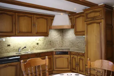 Küche/Küchenzeile in der Unterkunft Saastal Apartments Haus Antrona
