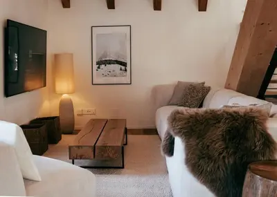 Ein Sitzbereich in der Unterkunft Hidden Retreats The GlacierDoor