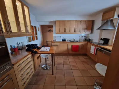 Küche/Küchenzeile in der Unterkunft Magnifique appartement en bord des pistes
