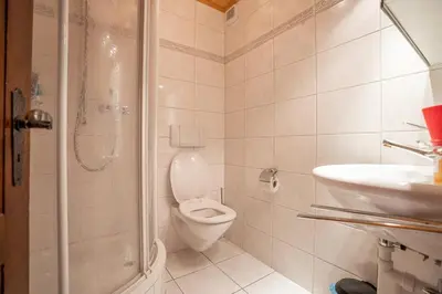 Ein Badezimmer in der Unterkunft Chalet Rübezahl 1 OG