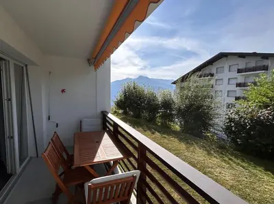 Ein allgemeiner Bergblick oder ein Berglick von der Ferienwohnung aus