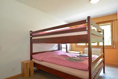 Ein Bett oder Betten in einem Zimmer der Unterkunft Ferienwohnung am Bach