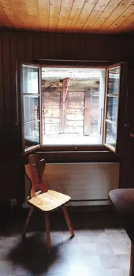 Ein Sitzbereich in der Unterkunft Chalet Bel Horizon