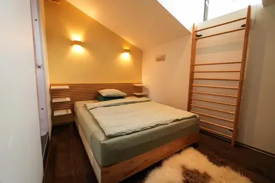 Ein Bett oder Betten in einem Zimmer der Unterkunft Dans ma bulle