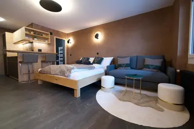 Ein Bett oder Betten in einem Zimmer der Unterkunft Studio NINNI